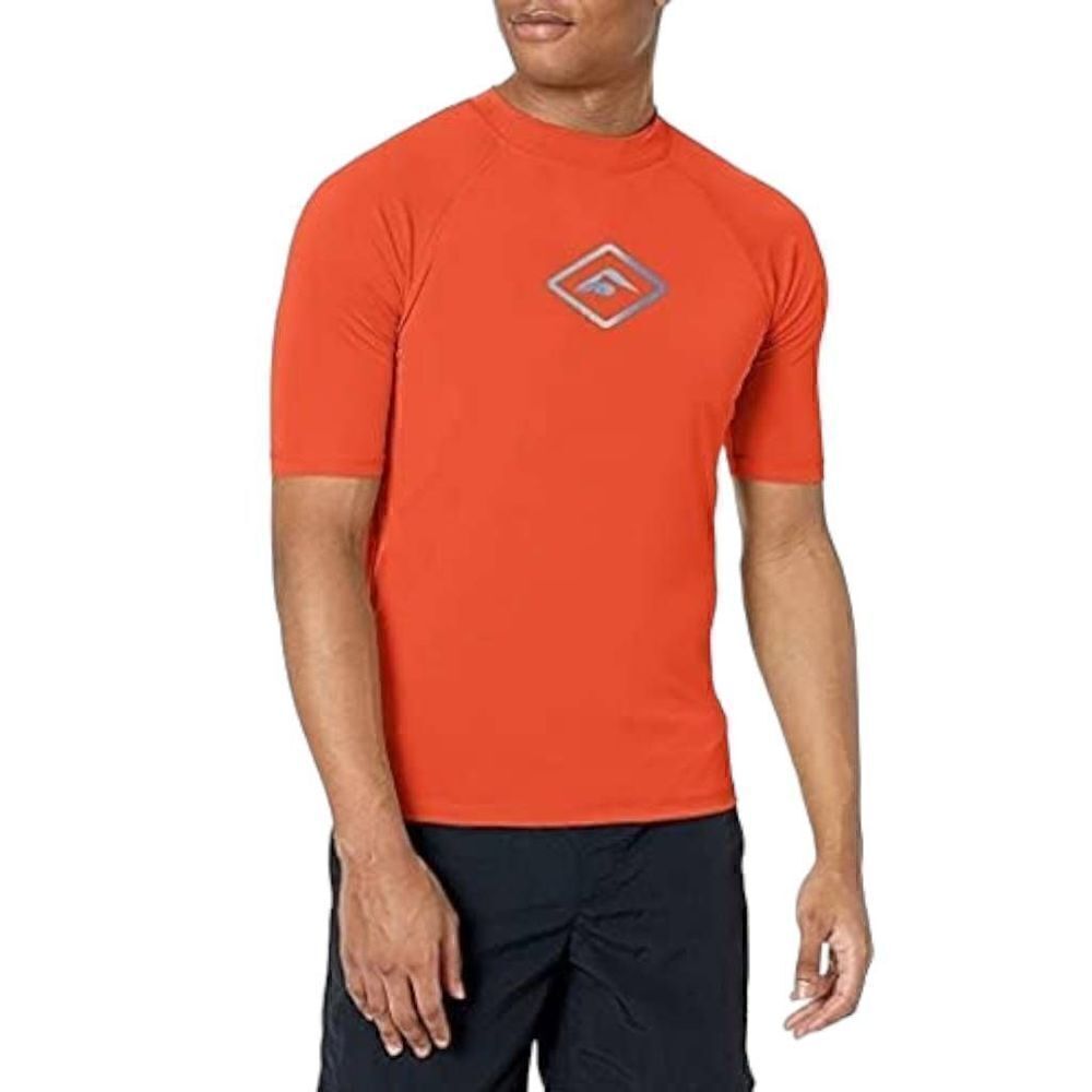 Kanu Surf Men's Paradise UPF 50+ Short Sleeve Sun Protective Rashguard Swim Shir